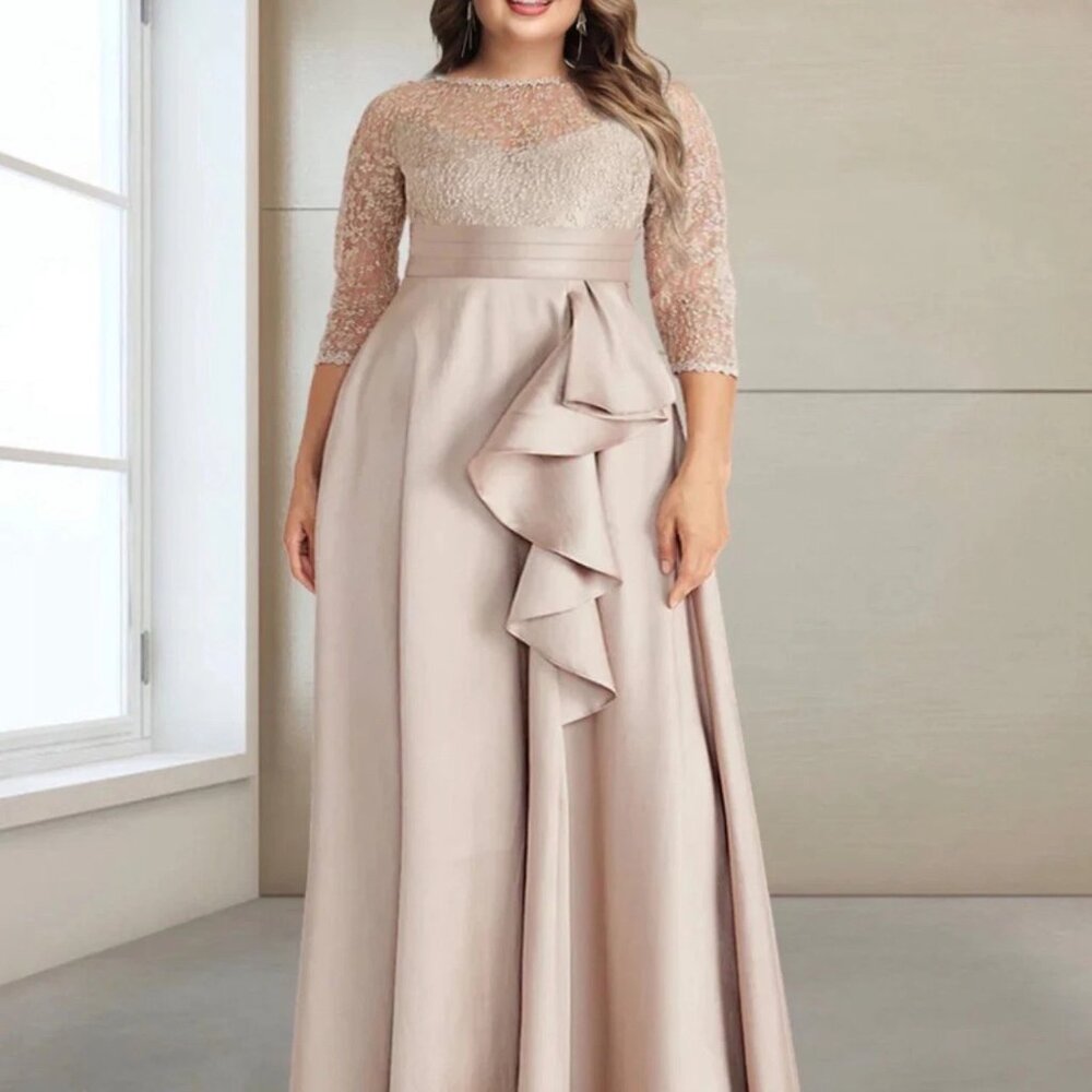 Wedding guest champagne dress